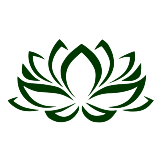Lotus Flower Decal (Dark Green)